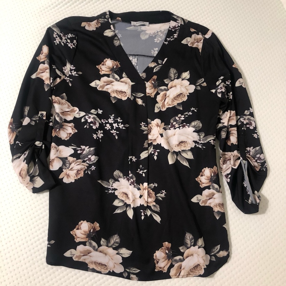 Floral blouse 3/4 sleeve